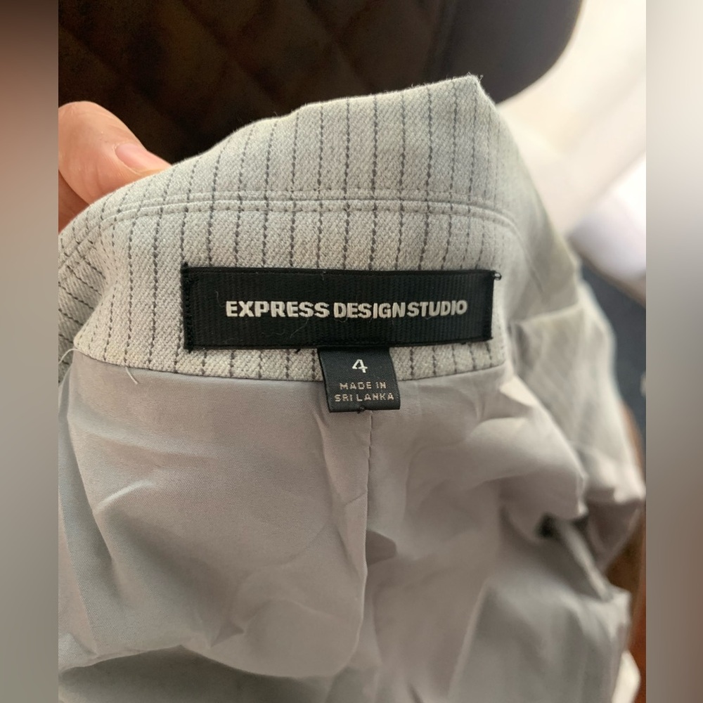 Gray Pinstripe Suit like New - Picture 7 of 9